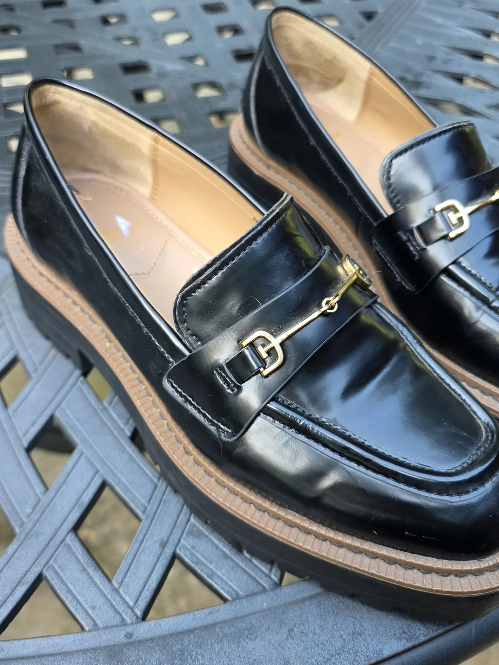 Sam Edleman New York Chunky Black Leather Loafers